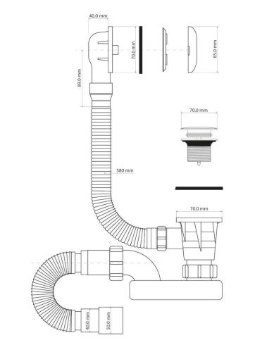 Слив-перелив Vinsent Veron VB150.758 - фото 3