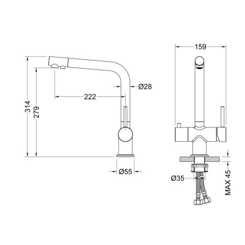 Смеситель для кухни Timo Saona 2396/17F на мойку золото - фото 2