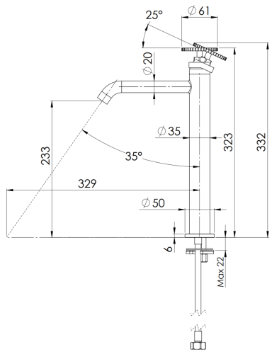 Смеситель Remer Chrono CH11LXLBG на раковину золото - фото 2