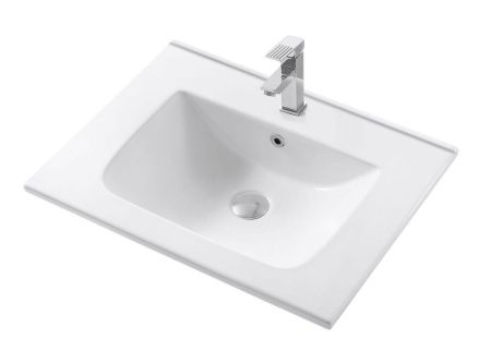 Тумба под раковину Art&Max PLATINO AM-Platino-600-2C-SO-GM-Cer 60х50 подвесная цвет серый