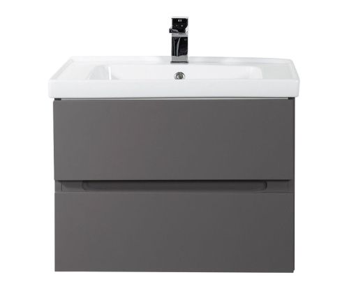 Тумба под раковину Art&Max TECHNO AM-Techno-700-2C-SO-ZB815 70х50 подвесная цвет серый - фото 2