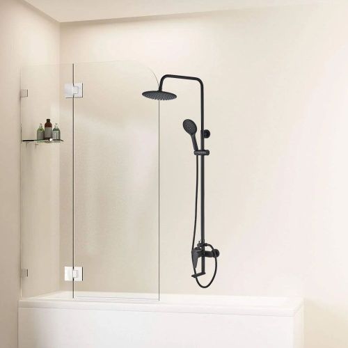 Душевая стойка WesnaArt Nova NOV03-314Black настенная цвет черный - фото 3