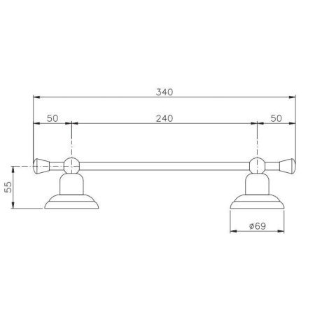 Полотенцедержатель Nicolazzi Accessori Classica 1483BZ