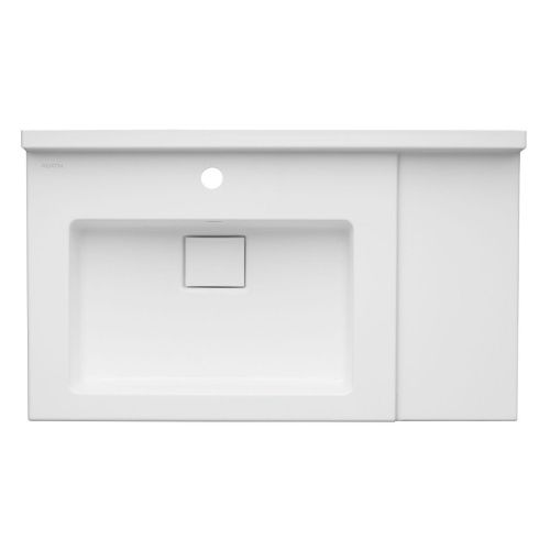 Раковина из искусственного камня Aquaton Сакура 1A71993KSK010 80х50 накладная цвет белый 1 отверстие под смеситель - фото 3