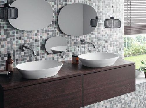 Раковина из сантехнического фаянса Toto L4706E#XW 60х40 полувстраиваемая цвет белый без отверстий под смеситель - фото 2