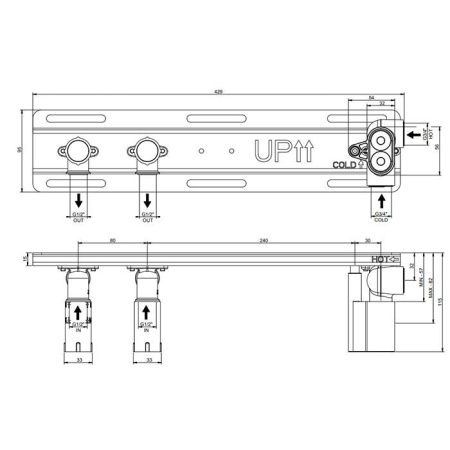 Встраиваемые части для термостатического смесителя Gessi Hi-Fi 63021#031
