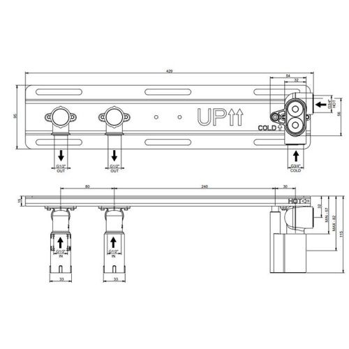Встраиваемые части для термостатического смесителя Gessi Hi-Fi 63021#031 - фото 2