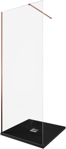 Душевая перегородка Allen Brau Infinity 3.21005.60 80х200 стекло прозрачное профиль медь - фото 5