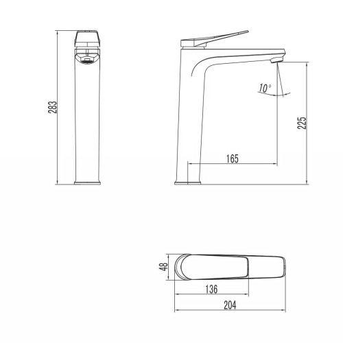 Смеситель для раковины LeMark Bronx LM3709BL на столешницу черный - фото 3