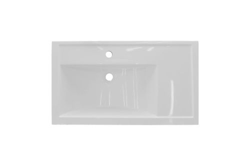 Раковина из искусственного камня Эстет Валенсия ФР-00016486 80х50 накладная цвет белый 1 отверстие под смеситель - фото 3