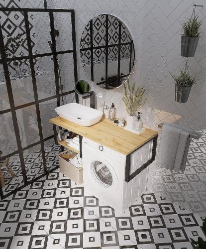 Столешница 1MarKa Grunge Loft Ц0000004100 120х60 накладная цвет коричневый - фото 5