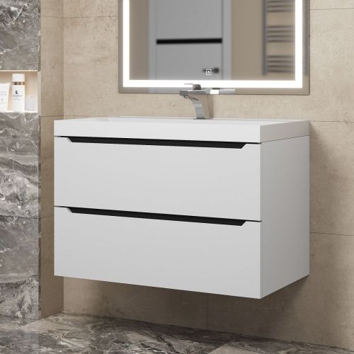 Тумба под раковину Uperwood Tanos 2930205142 80х50 подвесная цвет белый - фото 4