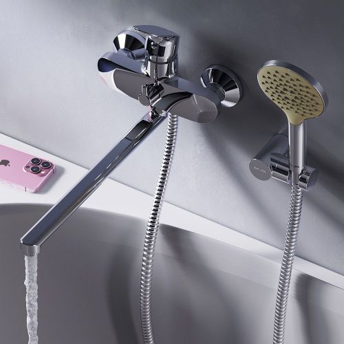 Смеситель для ванны и душа Am.Pm Like F8095000 настенный хром - фото 3