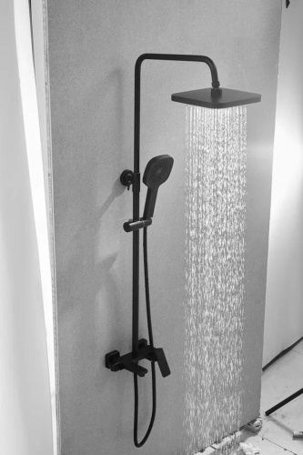 Душевая стойка Shevanik S9736H настенная цвет черный - фото 4