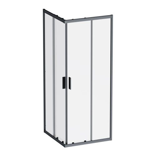 Душевой уголок Am.Pm Gem W90G-403-8080-BT 80х80 стекло прозрачное профиль черный без поддона - фото 2