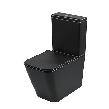 Унитаз напольный с бачком Grossman GR-4445BMS черный с сиденьем микролифт безободковый каскадный смыв