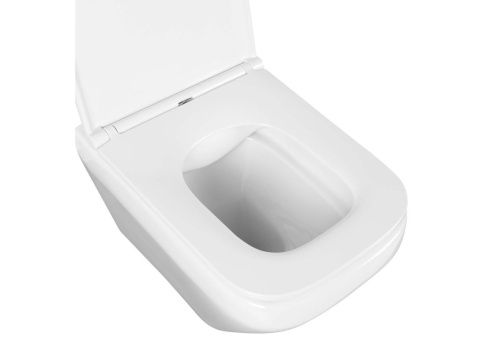 Унитаз подвесной Aquatek ЛИРА AQ1155-00 белый с сиденьем микролифт безободковый каскадный смыв - фото 4