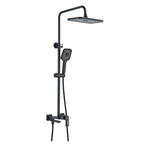 Душевая стойка Raffine F3696H настенная цвет черный - фото 2