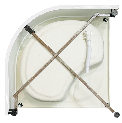 Душевой поддон акриловый Royal Bath BK RB100BK 100х100 белый с ножками - фото 3