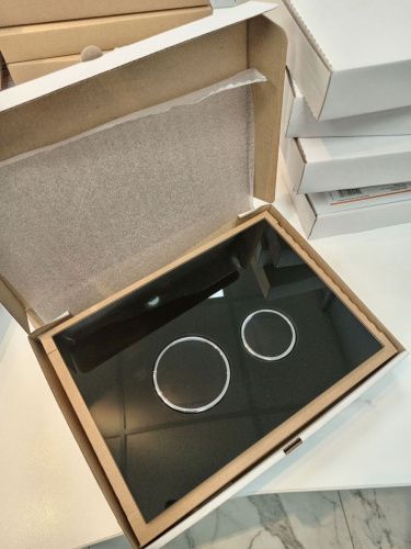 Клавиша смыва механическая KK POL Vitrum Grande V1 Orbis SPP/163/0/K цвет черный/хром - фото 2