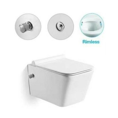 Унитаз подвесной SantiLine SL-5004SM-BD цвет белый с сиденьем микролифт безободковый смыв воронка-водоворот - фото 2