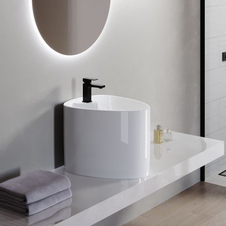 Раковина из сантехнического фарфора Ambassador Kingston 146T20003 60х40 накладная цвет белый 1 отверстие под смеситель