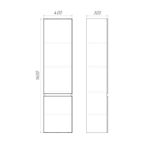 Шкаф-пенал Comforty 00-00017837CF 40х160 - фото 2