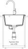 Кухонная мойка Granfest Quarz 17 серый 50х40 цвет серый поверхность матовая
