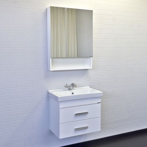 Тумба с раковиной Comforty Никосия 00-00011161CF 60х40 подвесная цвет белый - фото 4