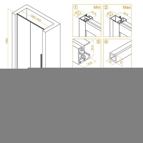 Душевая дверь RGW Stilvoll 32321214-14 140х195 стекло прозрачное профиль черный - фото 2