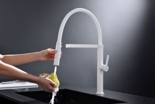 Смеситель для кухни Paulmark LEADER Le214101-WH на мойку белый - фото 5