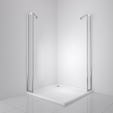 Боковая стенка BelBagno LUCE LUCE-30-FIX-C-Cr 30х195 стекло прозрачное профиль хром