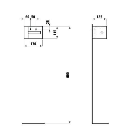 Бумагодержатель Laufen VAL 8.7228.0.000.000.1 - фото 2