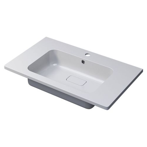 Раковина из искусственного камня Uperwood Lagoon 35480000003 80х50 полувстраиваемая цвет белый - фото 5