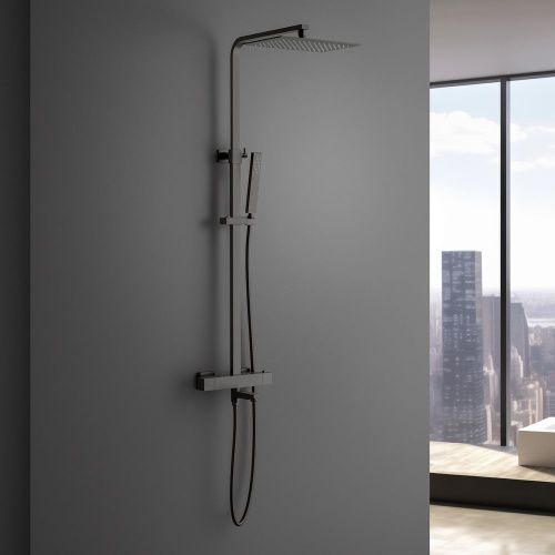 Душевая стойка Timo Tetra-thermo SX-0169/18 настенная цвет серый с термостатом - фото 2