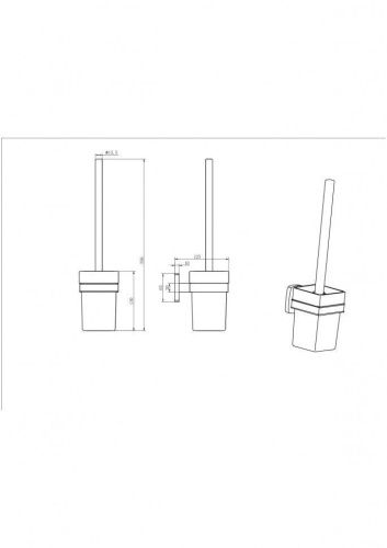 Ершик CeramaLux Cube 12613 - фото 2