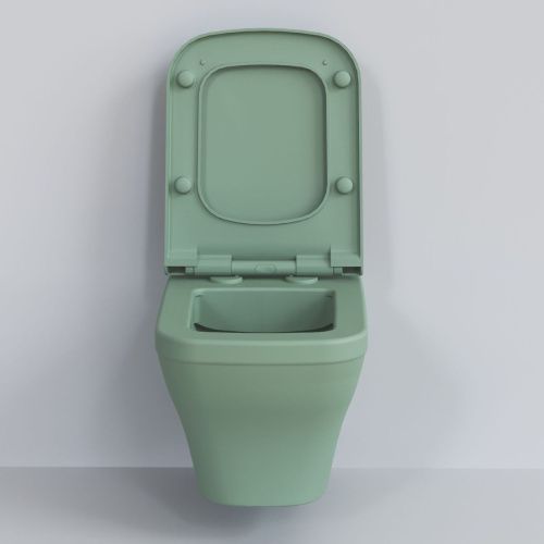 Унитаз подвесной Ambassador Benefit 203T21001R-202T21001S мятный с сиденьем - фото 3