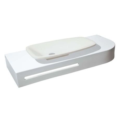 Раковина из искусственного камня MonteBianco Tuscany 13172 70х40 накладная цвет белый без отверстий под смеситель