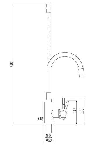 Смеситель для кухни Savol S-SUS6002-02 на мойку сатин - фото 2