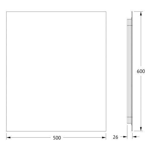 Зеркало с подсветкой Defesto GLOW DF 2513 50х60 подвесное - фото 2