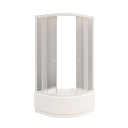 Душевой уголок Parly ZF80 80х80 стекло матовое профиль белый с поддоном