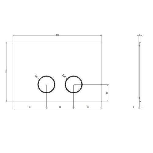 Клавиша смыва пневматическая Gessi Technical Accessories 54617#707 цвет черный - фото 2