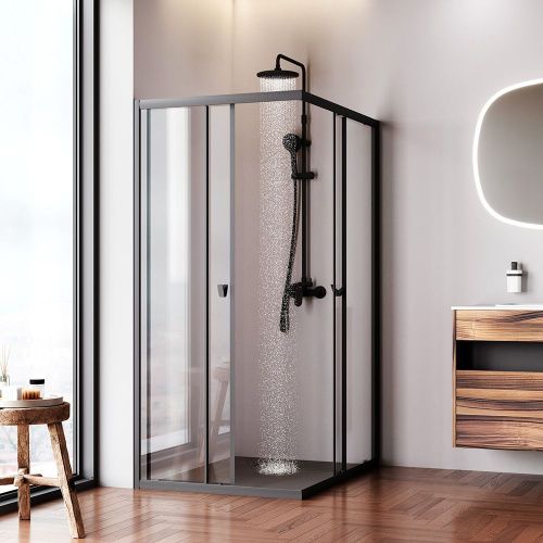 Душевой уголок Am.Pm Sunny W87G-403-12090-BT 120х90 стекло прозрачное профиль черный без поддона - фото 3