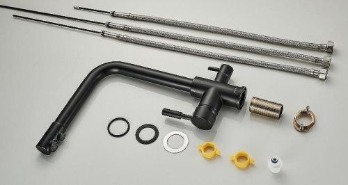 Смеситель для кухни ALMAes Izer AS-875-08 на мойку черный - фото 2