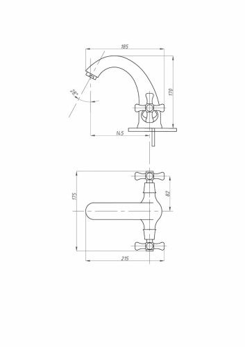 Смеситель FAUZT FZs-901-07 на раковину хром - фото 3