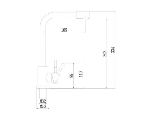 Смеситель для кухни Fmark FS8233H на мойку черный - фото 2