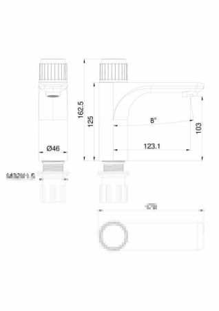 Смеситель Wonzon & Woghand Click WW-A40412-BG на раковину золото