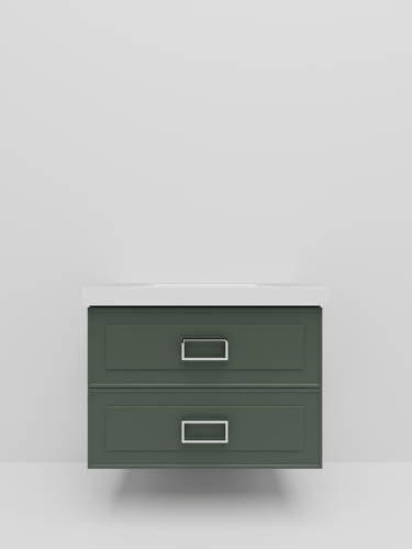 Тумба с раковиной La Fenice Cubo TWIN NFNC-01-CUB-G-80-2-3-80 80х50 подвесная цвет серый - фото 4