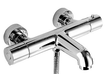 Смеситель для ванны Aquatek ВЕГА AQ1043CR настенный хром с термостатом