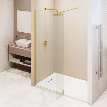Душевая перегородка RGW Walk In 351005063-16 60х195 стекло прозрачное профиль золото
